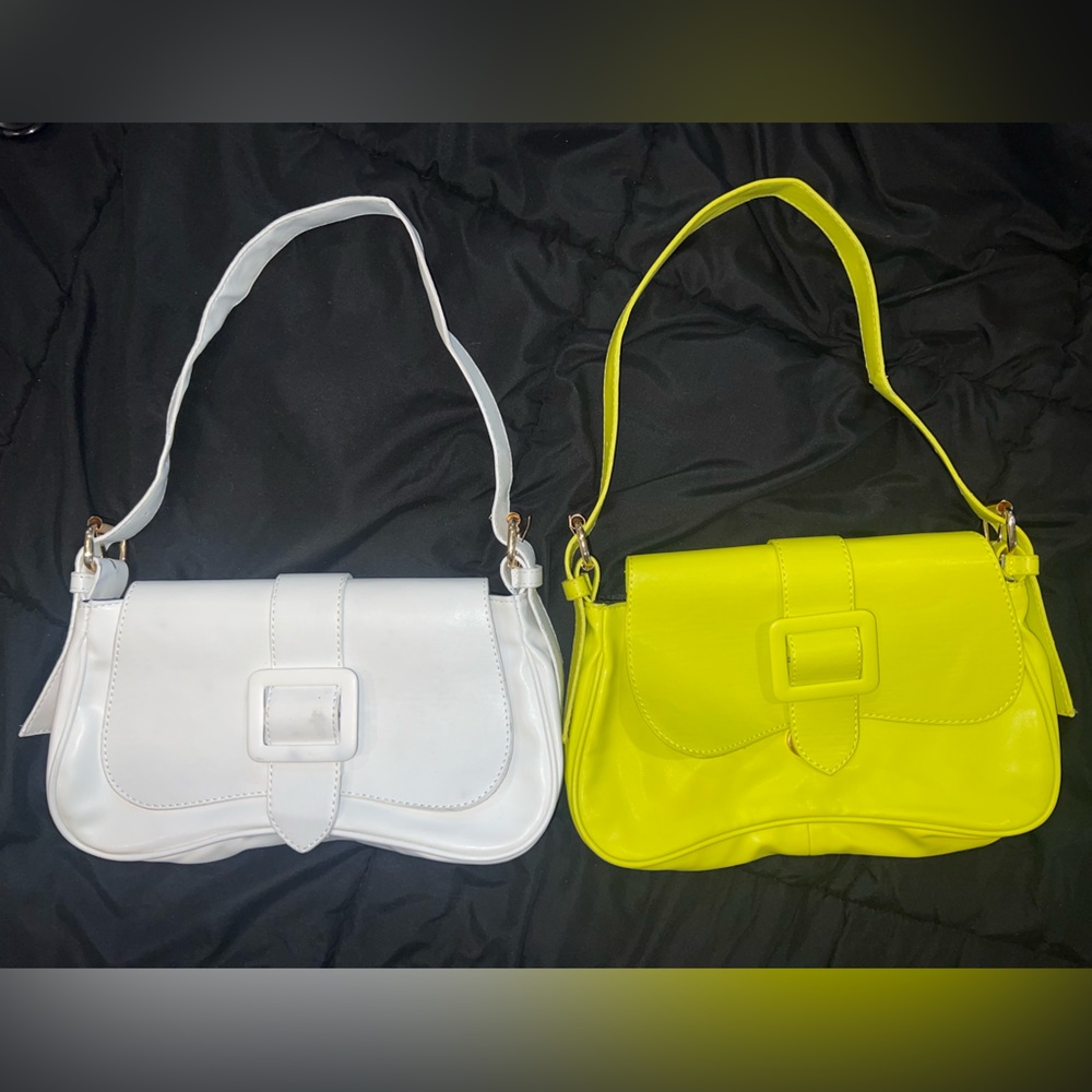 Faux leather shoulder bags set of 2